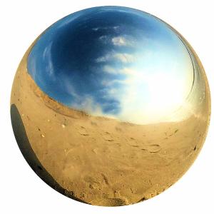 China Hollow Stainless Steel Gazing Ball For Gardens 5 1/4 Inch Silver Mirror Globe factory