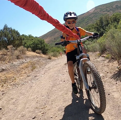 High Stretch Outdoor Bike Tow Rope with Saddle Triangle Bag and Traction Function
