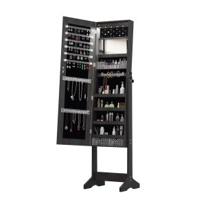 China Modern Full Length Mirror Jewelry Cabinet with Customized Color MDF Material and Velvet Lined Storage factory