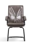Executive Ergonomic Leather Office Swivel Chairs Brown Functional Fixed Armrest