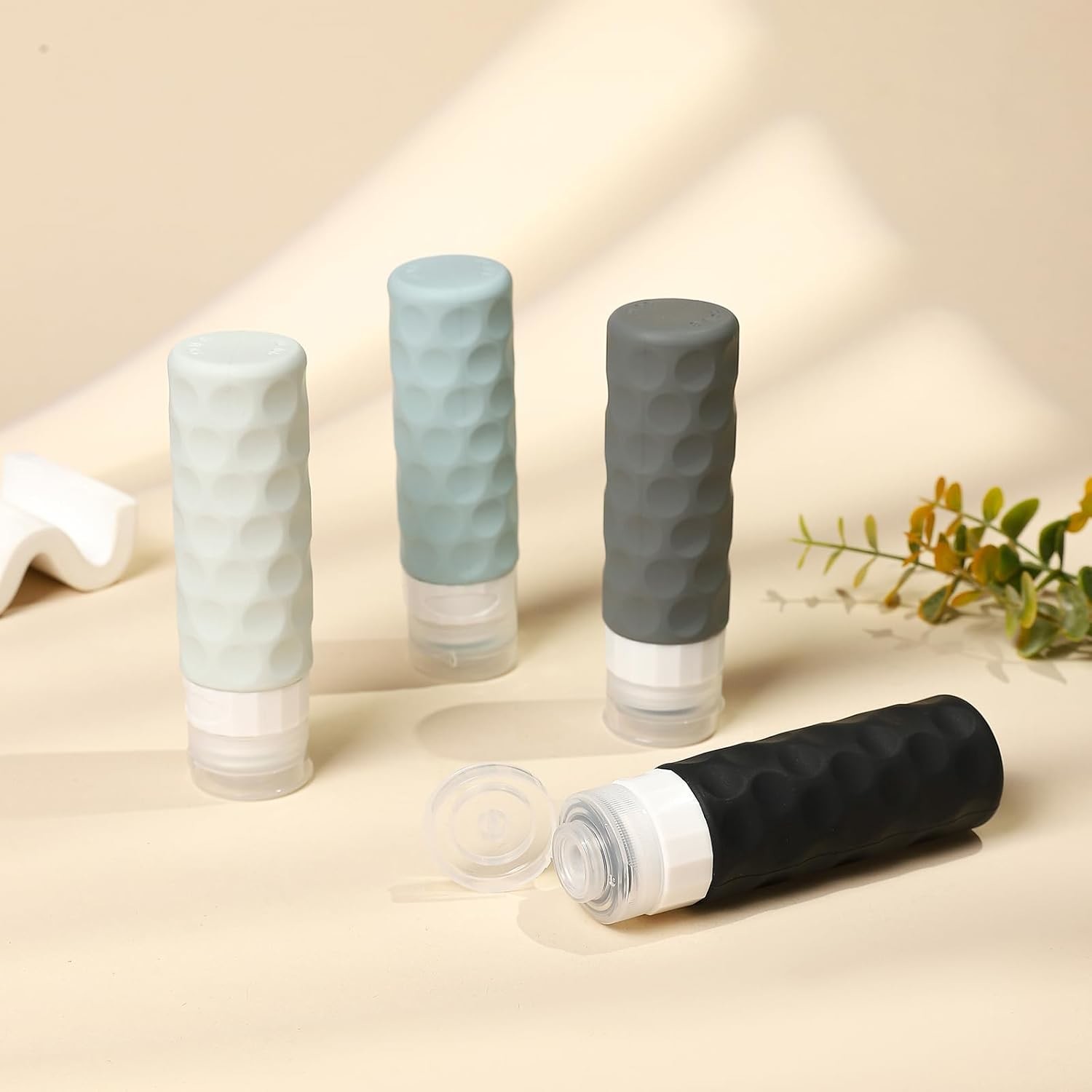 Toiletries Leak Proof Silicone Travel Bottles 100ml Reusable
