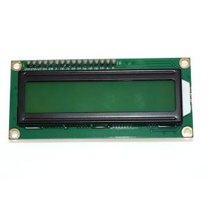 China Yellow Green Light 1602 16X2 Character LCD Display Module Black Board Module on sale