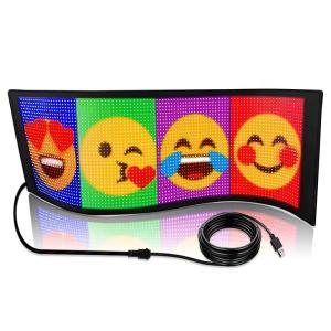 China LED Scrolling Advertising USB Store Sign Custom Text GIF Signs for Store Car Bar Hotel factory