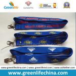 Smooth polyester working lanyard w/full color transfer printed and safety