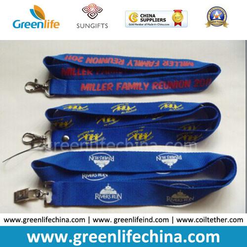 High quality dye-sublimated full color woven lanyard w/swivel crocodile clip