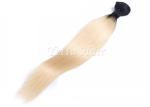 12'' - 30'' Length 6a Grade Ombre Human Hair Extensions Black / Blonde