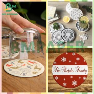 Two-Sided Bleached Uncoated Pulpboard Absorbent Coaster Board