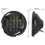 7 inch 5D LED Round Shaped Headlight Jeep with 10 watt LED Daytime Running