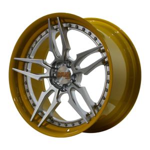 China factory direct custom 18 to 22 inch aluminum yellow brushed car forged wheels factory