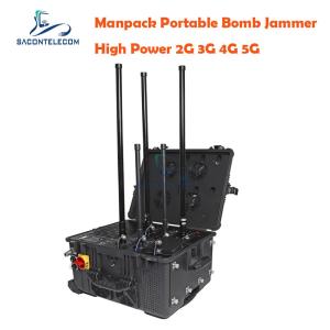 China 75w 120m RCIED IED Jammer DC24V RF Manpack Military Single Jammer factory