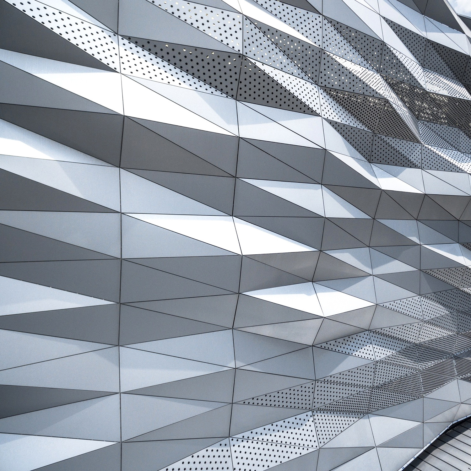 China 3D Surface Aluminum Curtain Wall Panel High Strength Edge Customized on sale