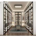 6ft By 6ft High End Walk In Closet Design Shoe Cabinet Glass Door Cloakroom