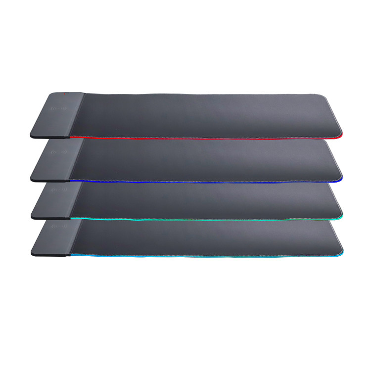 Fast 15W Keyboard Mat RGB LED Light Gaming Mouse Pad With Wireless Charge Charger