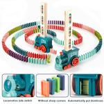 Kids Electric Wooden Domino Blocks Automatic Laying Educational DIY