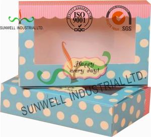 China UV Coating Paper Egg Tart Take Away Food Packaging Boxes Gold Stamping factory