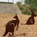 Opossum Shape Corten Steel Garden Metal Decorations With Low Maintenance