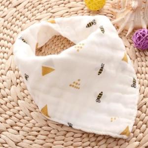 China Baby Bandana Muslin Burp Cloths Reversible 100% Cotton Multi Color factory