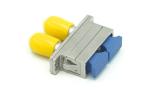 Metal FTTX Duplex Hybrid SC ST Adapter