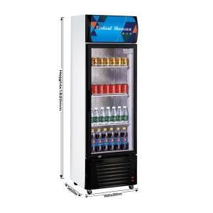 China Stainless Steel Beverage Display Cooler 210L Capacity Restaurant Cooling Equipment on sale