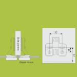 plastic and cold rolled steel furniture hinge glass door hinge half overlay