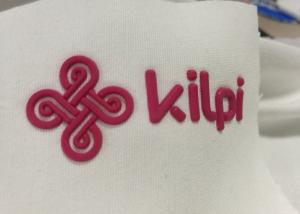 China Center / Mitre Fold Taffeta Woven Labels , Elegant Embroidered Sewing Labels factory