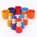 Exclusive Set 12 Pieces Peg Rainbow Arch Stacker Toy Non Toxic Nordic