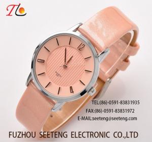China WHOLESALE PU STRAP AND ALLOY CASE QUARTZ WATCHES ELEGANT WATCH factory