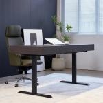 Minimalist Durable Hotel Bedroom Desk With Leather Swivel Chair Customized