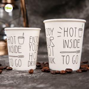 China Single wall foam paper cup PE coated disposable hot drink coffee milk tea paper cup with logo customized factory