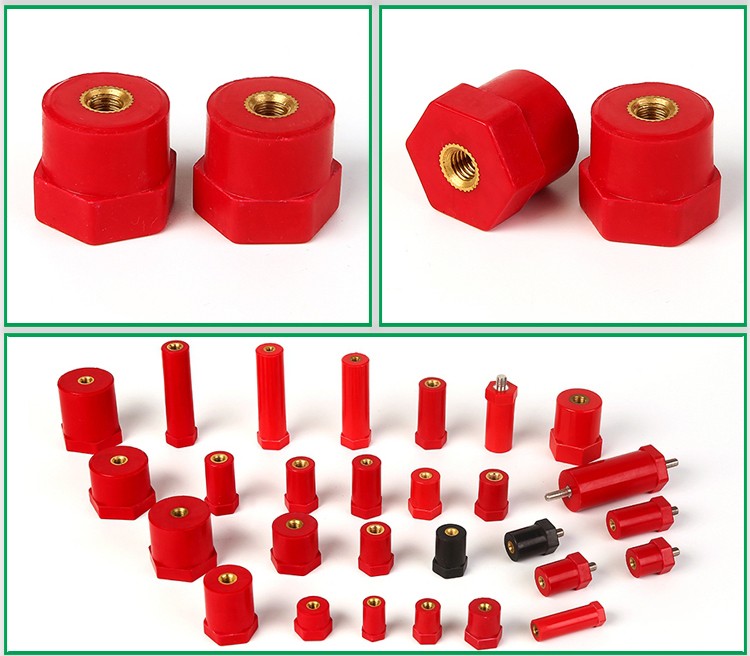 Manufacturers brass insert SB2018M6 power car hexround insulator