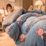Customized Color Soft Chemical Fiber Quilt for Thickened Warm Lamb Fleece