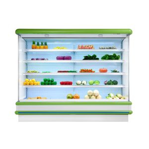 Customized arc refrigerated display cake showcase upright counter bakery front