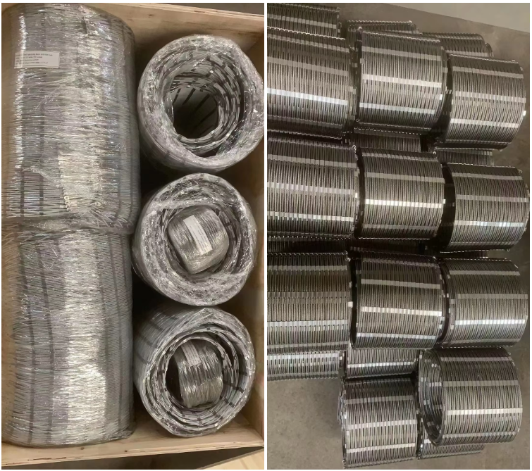 Packaged stainless steel rope mesh ready for shipment