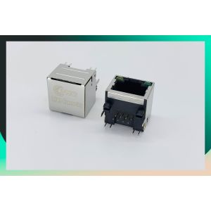 Right Angle Single Port RJ45 Female Connector For Switch , Router , PC Mainboard