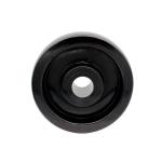 6" Heavy Duty Casters For Industrial Black Glass Nylon Wheel Dual Brake Top