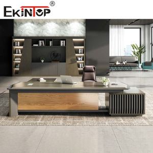 China Luxury Executive Wood Office Desk Office Workstation Table on sale