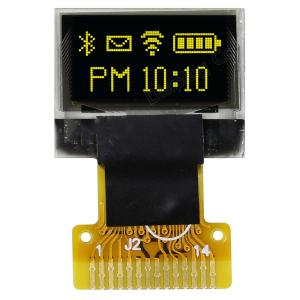 China 0.49 Inch 64x32 Dots Lcd PMOLED Display Mono Yellow I²C COG Small Oled Screen factory