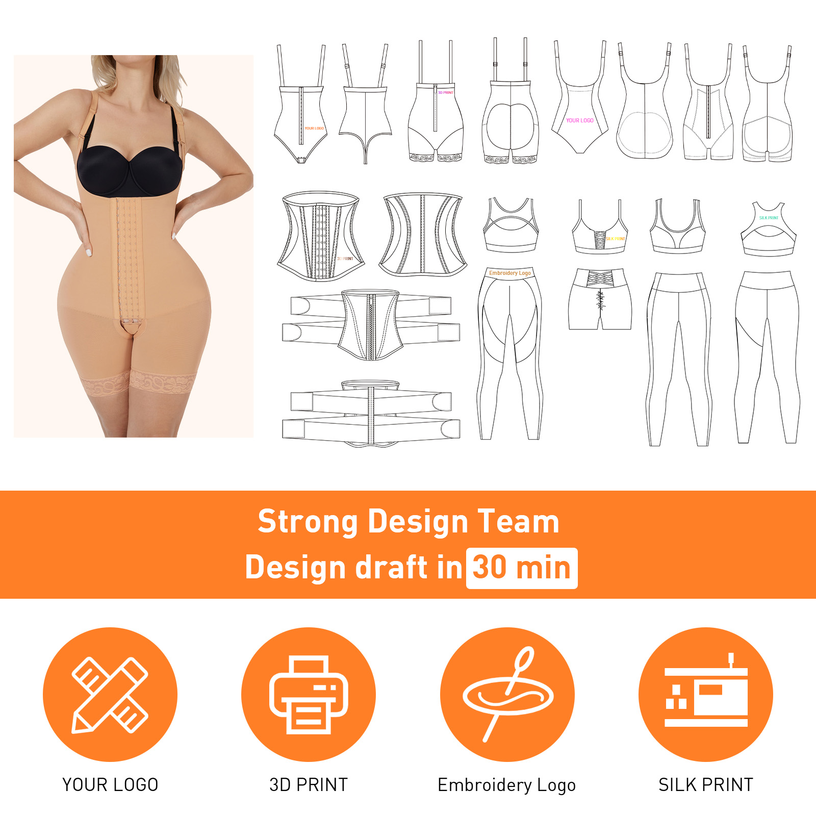 Seamless Butt Lifter by HEXIN Adjustable Straps Tummy Control Shapewear for Women