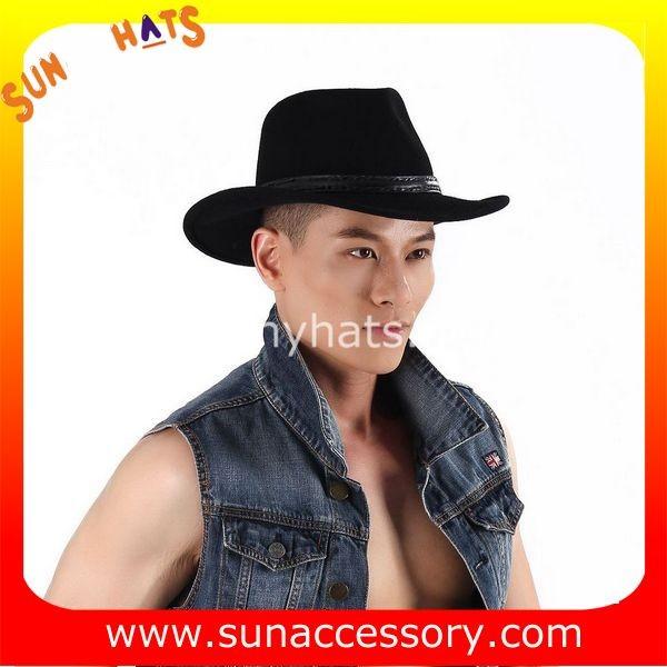 2050378 Sun Accessory customized winter 100% wool felt trendy fashion cowboy