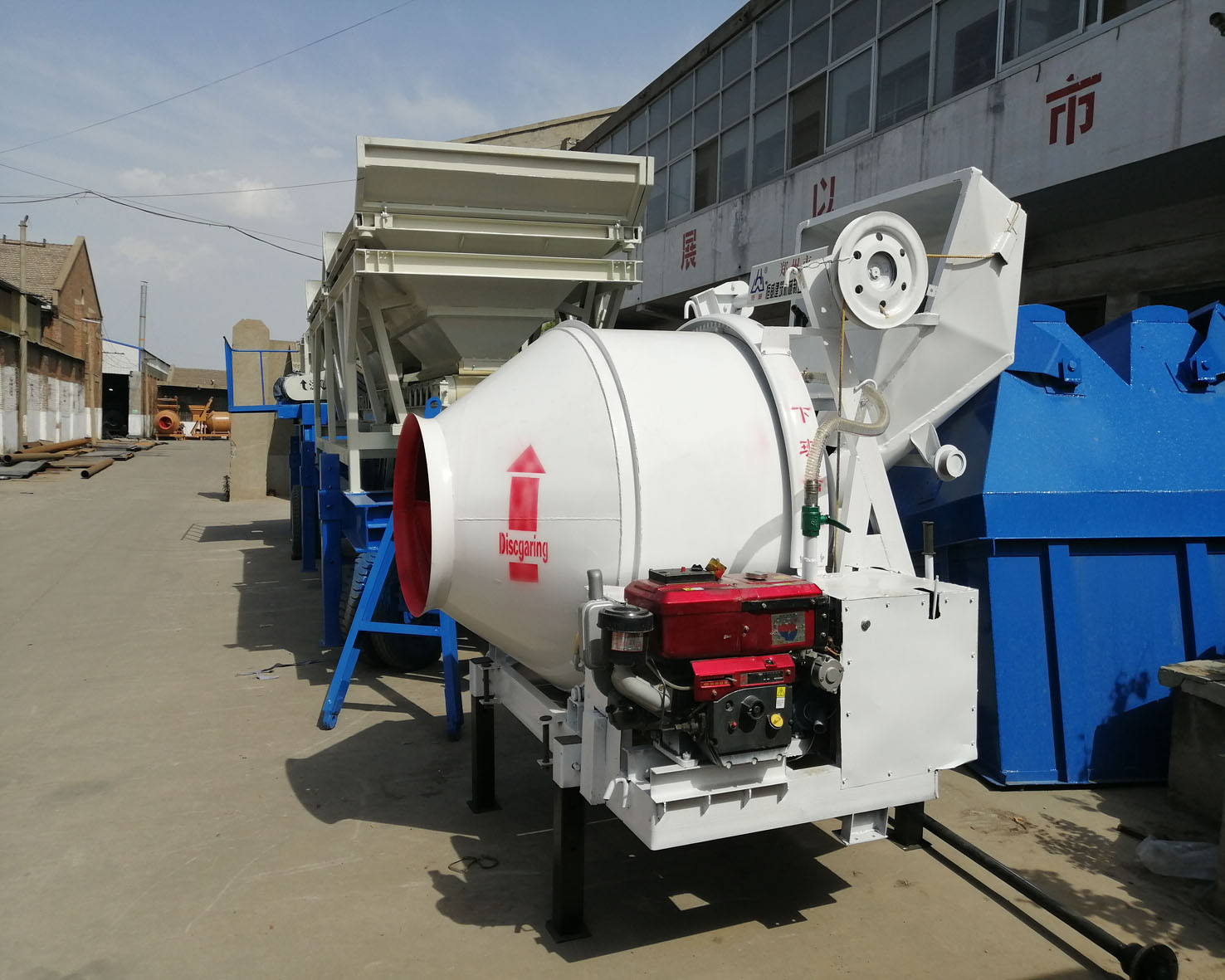 JZC350 JZC500 JZC700 Drum Concrete Mixer Electric Diesel Engine 35m3/H