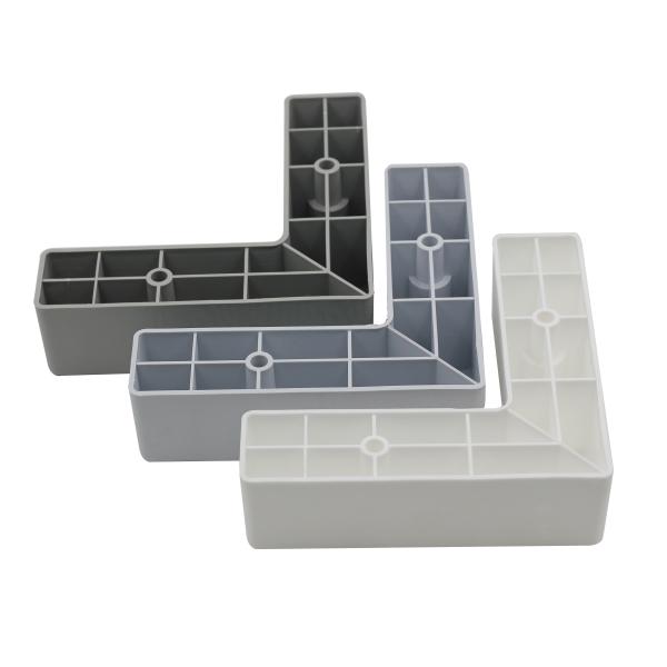 China L Shaped PP 60mm Plastic Furniture Legs Replacement factory