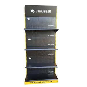 China Shanghai Xingye Shelf Supplier Black Metal Supermarket Shelves Gondola Shelving Shop Racks With Good Selling factory