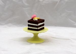 China Mini Ceramic Cupcake Stand , Customized Color Dolomite Small Cake Stand factory