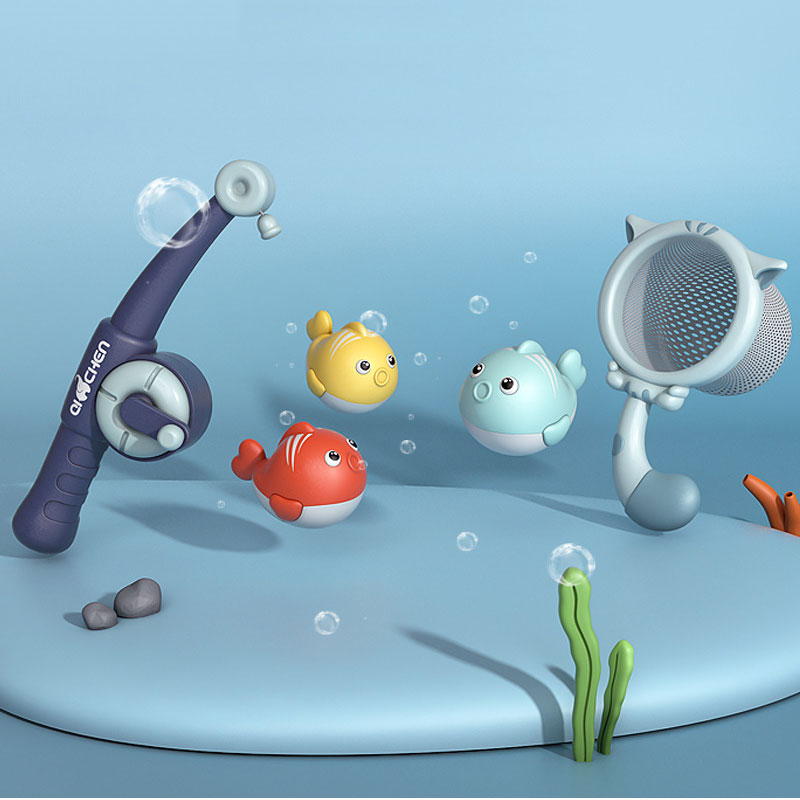 Floating Mold-Free Swimming Toys Magnetic Fishing Game Bath Toy for Toddlers and Babies