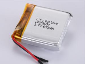 China LP753030 3.7V 630MAH Silver Lithium Polymer Battery for Long-lasting Performance factory