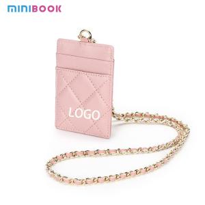 China High Qualtiy GENUINE LEATHER ID Card Holder Badge Strap for Women Dropship factory
