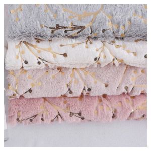 Recycled High Quality Custom PV Velvet Branch Pattern Bronzing 100 Polyester