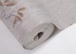 Washable Vinyl Rustic Floral Wallpaper with Botanical Pattern for Living Room