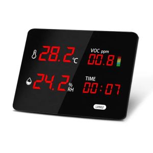 Digital Thermometer for Home With Temperature Sensor Time Display TVOC Detect