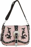 crystal western 3-set buckles rhinestone handbags for cowgirl